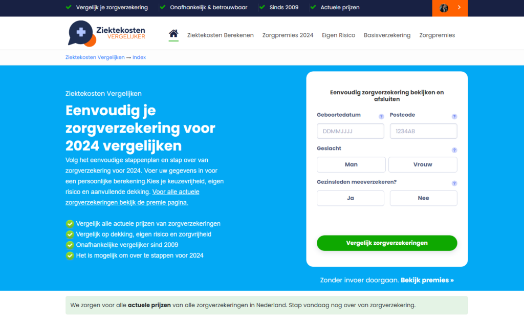 ziektekostenvergelijken